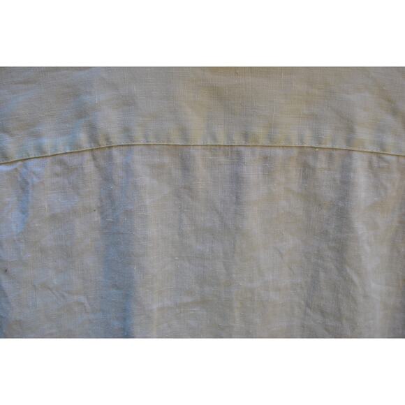 Neiman Marcus Exclusive Pale Green 100% Linen Short Sleeve Button-Up Shirt Large - Picture 4 of 4